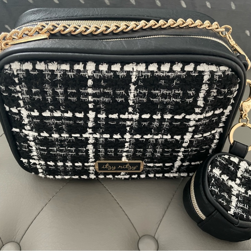 Itzy Ritzy Kelly Double Take Crossbody Diaper Bag & Pacifier Pod